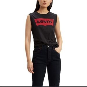 GUC SzM Levi's Women's Black Sleeveless Top